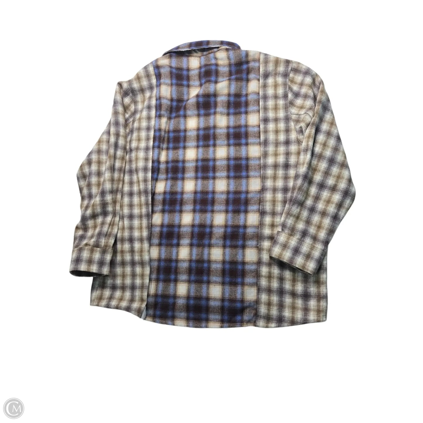 Top Long Sleeve Basic By Grace + Karma In Plaid Pattern, Size: Xl