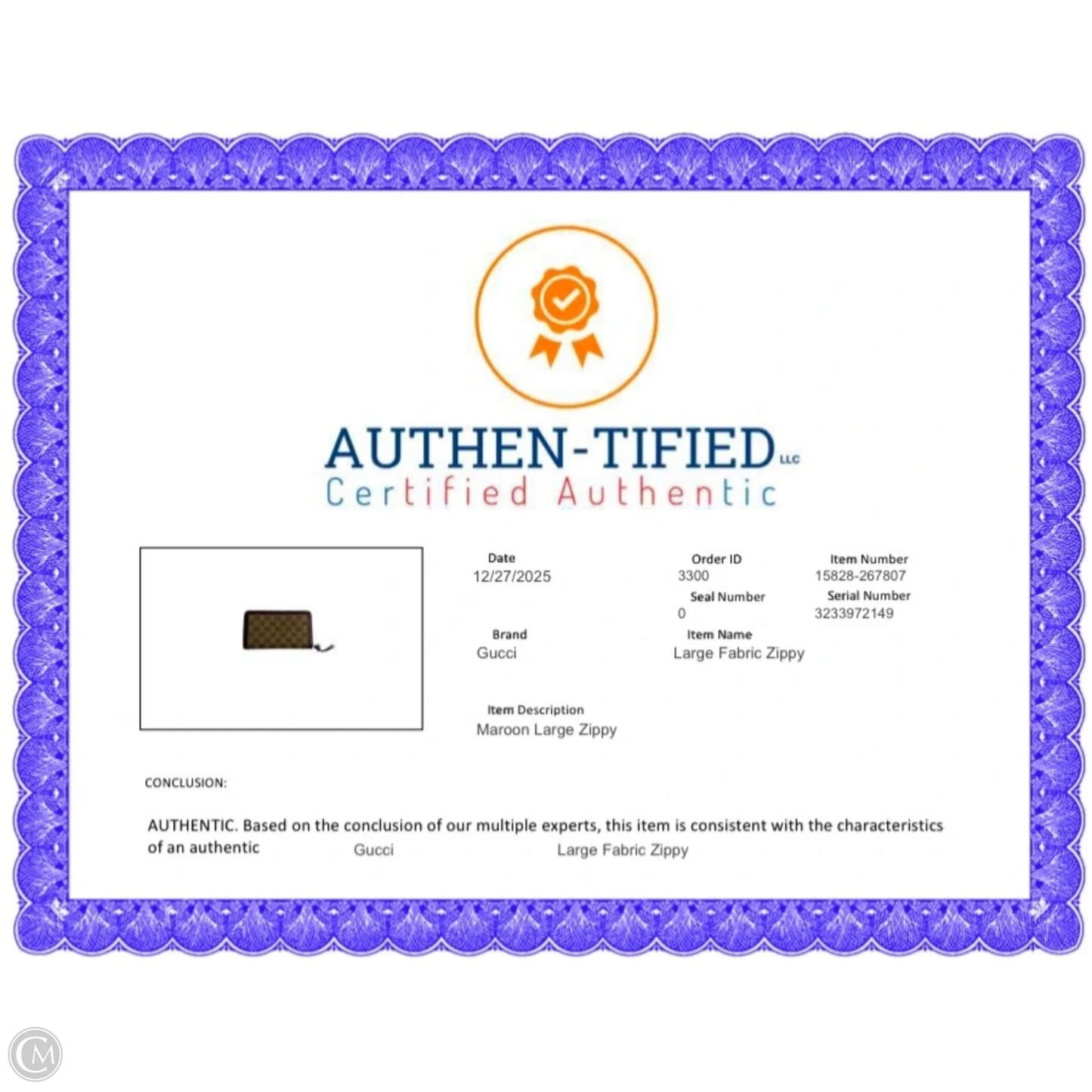 Wallet Luxury Designer By Gucci, Size: Large