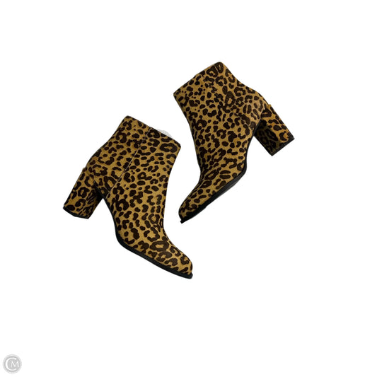 Boots Ankle Heels By Steve Madden In Animal Print, Size: 8