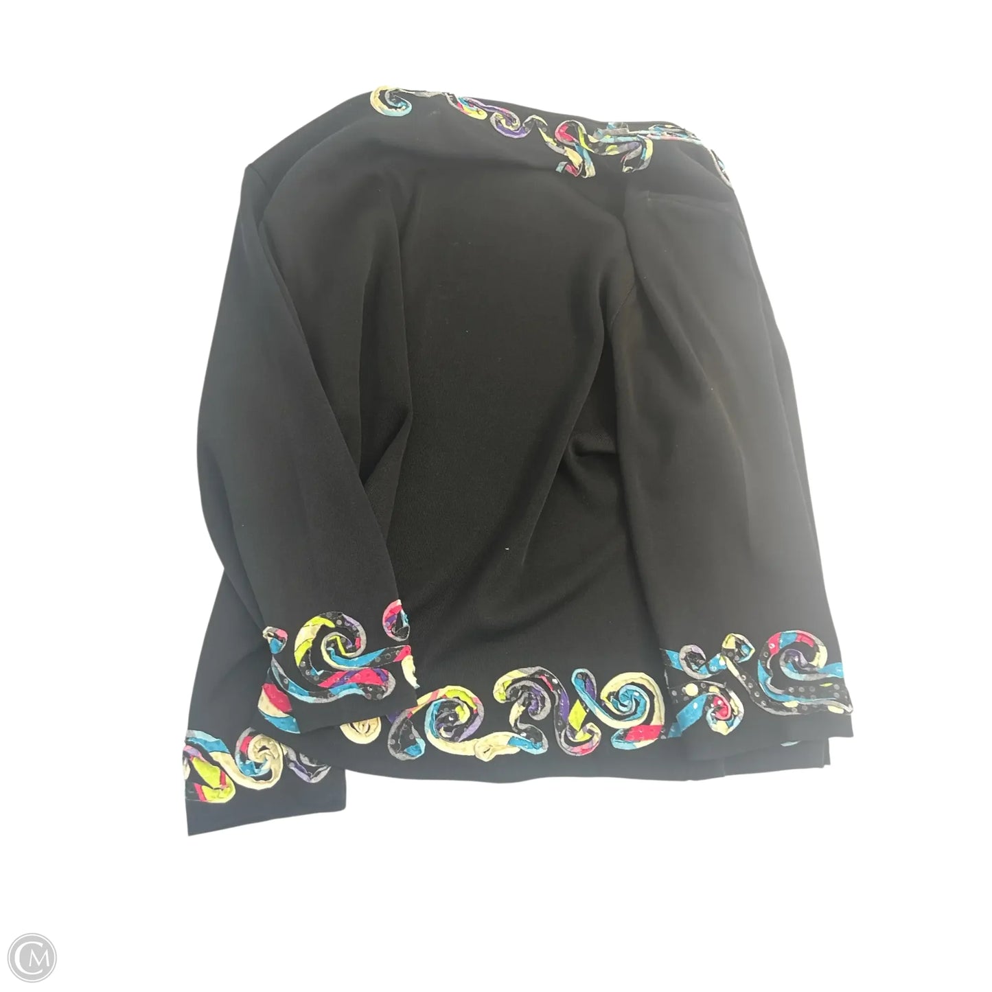 Top 2pc Long Sleeve By Ming Wang In Black, Size: Mp