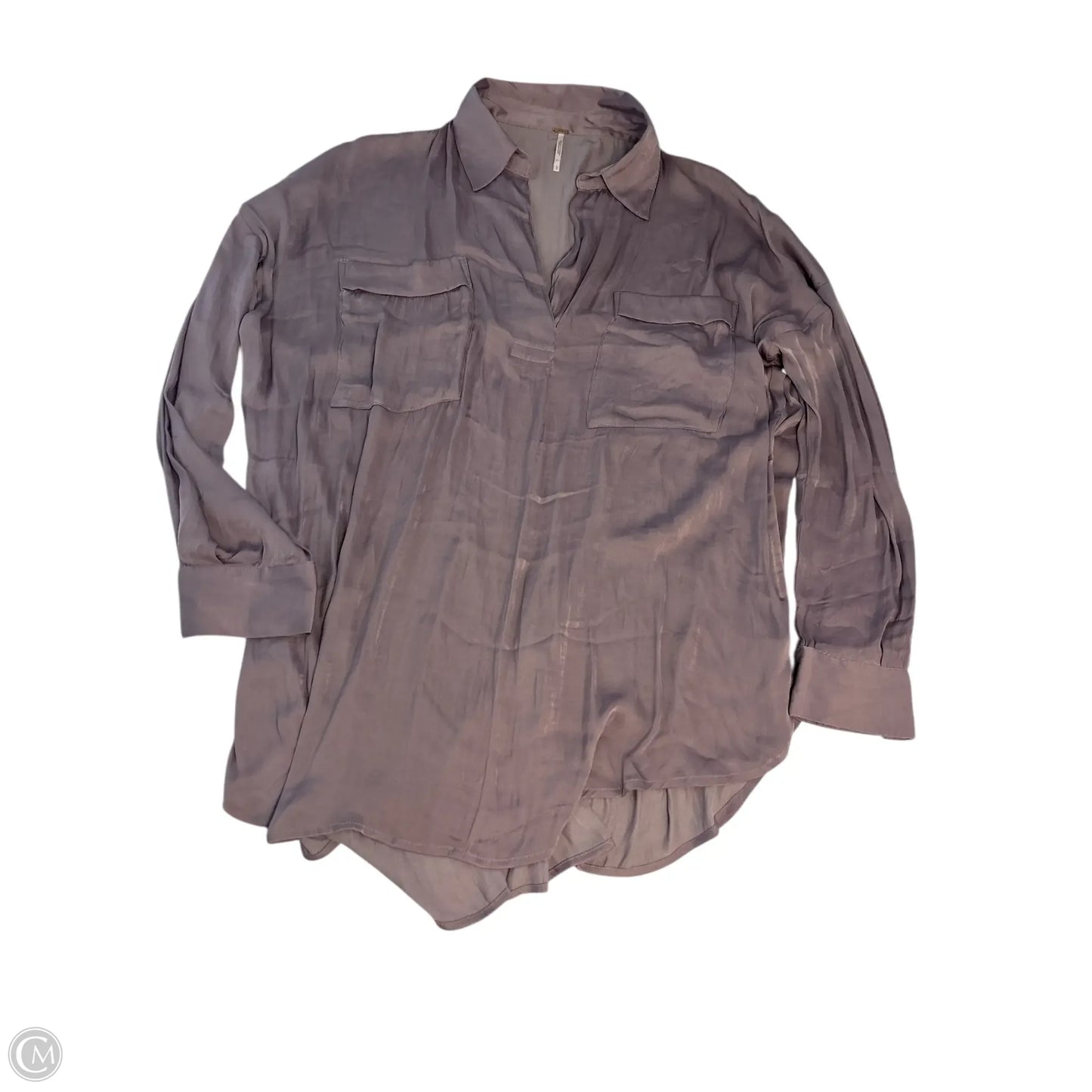 Top Long Sleeve Basic By Free People In Purple, Size: L