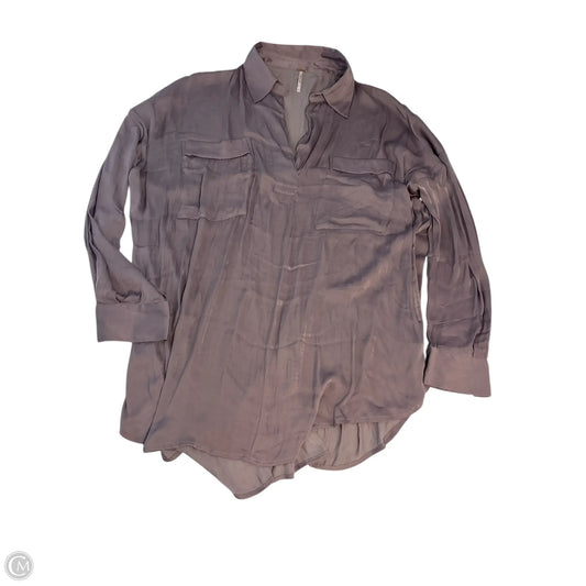 Top Long Sleeve Basic By Free People In Purple, Size: L