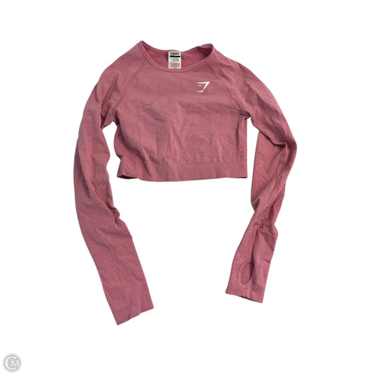 Athletic Top Long Sleeve Crewneck By Gym Shark In Pink, Size: S