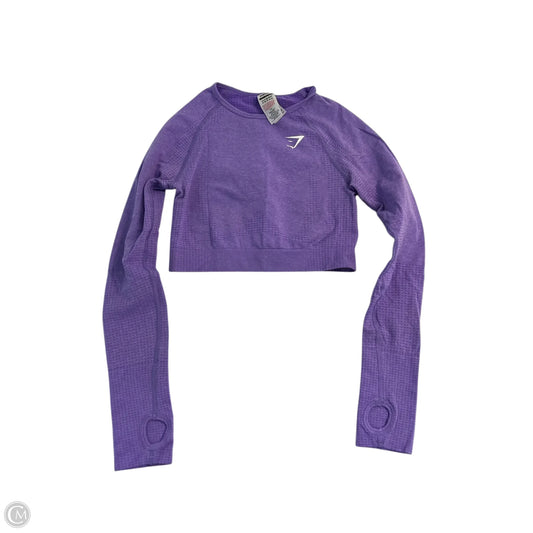 Athletic Top Long Sleeve Crewneck By Gym Shark In Purple, Size: S