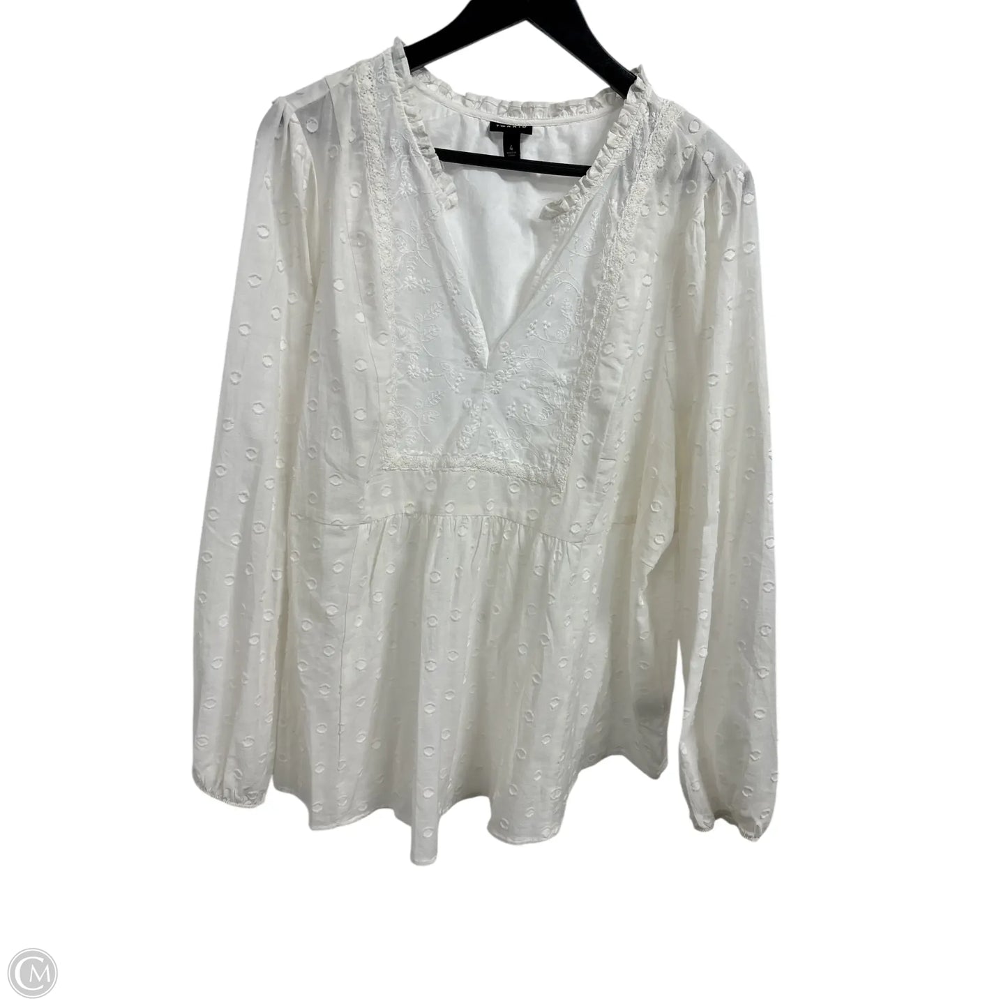 Top Long Sleeve Basic By Torrid In White, Size: 4x