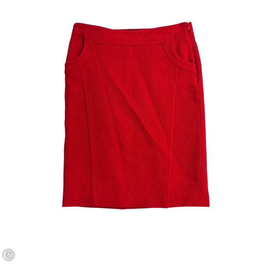 Skirt Midi By Brooks Brothers In Red, Size: 4