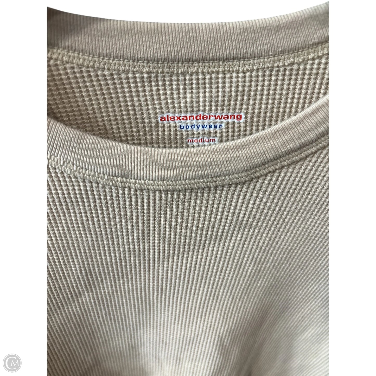 Top Long Sleeve Luxury Designer By Alexander Wang In Tan, Size: M