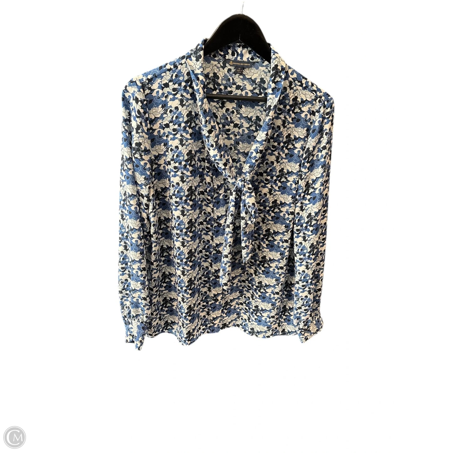 Top Long Sleeve Basic By Brooks Brothers In Blue, Size: 12