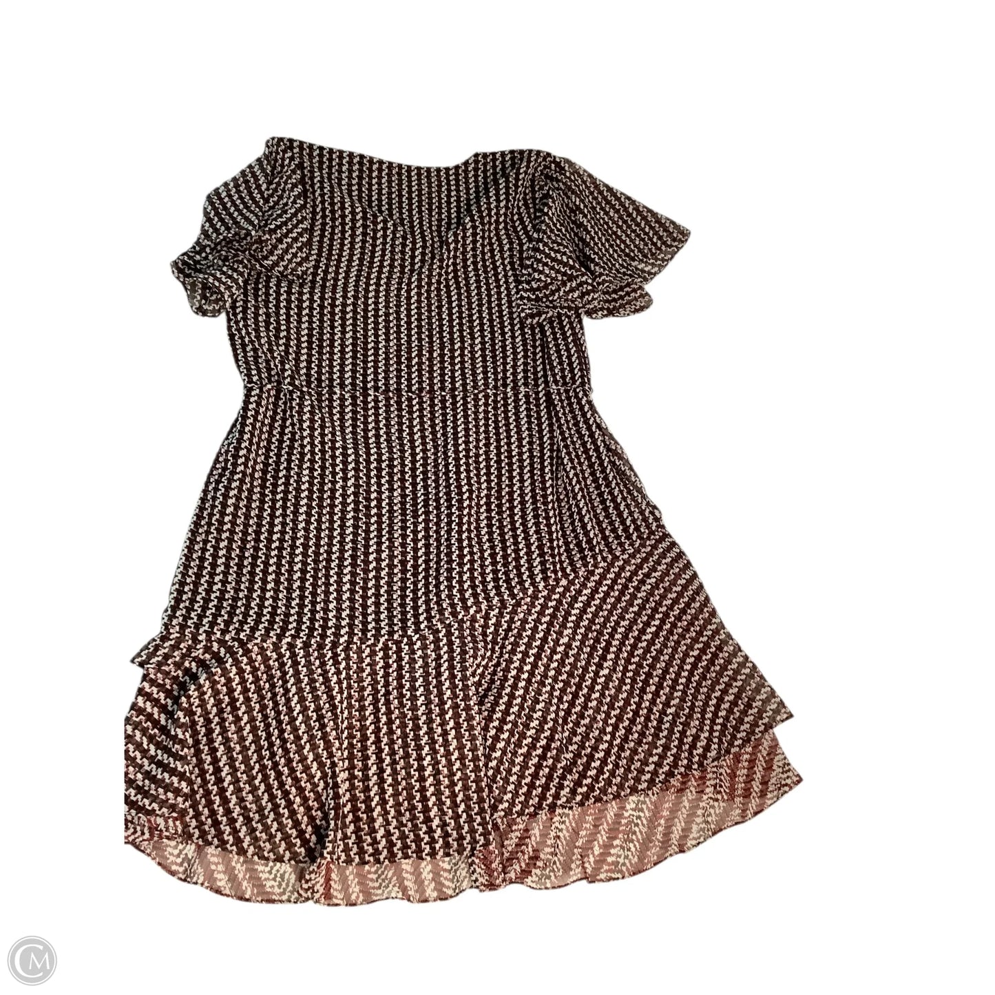 Dress Casual Midi By Reiss In Black & Red, Size: 8
