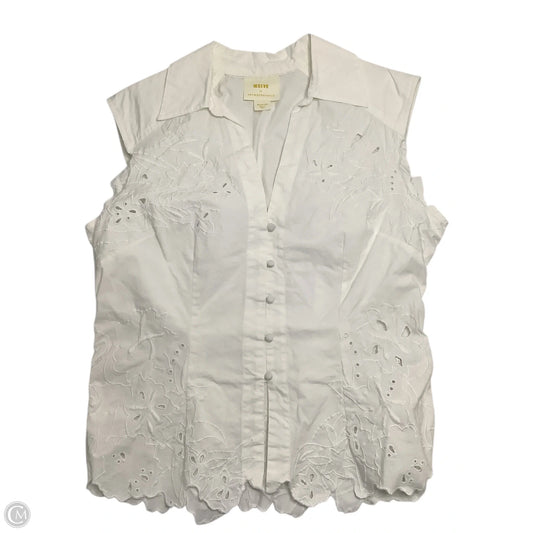 Top Sleeveless Basic By Maeve In White, Size: M