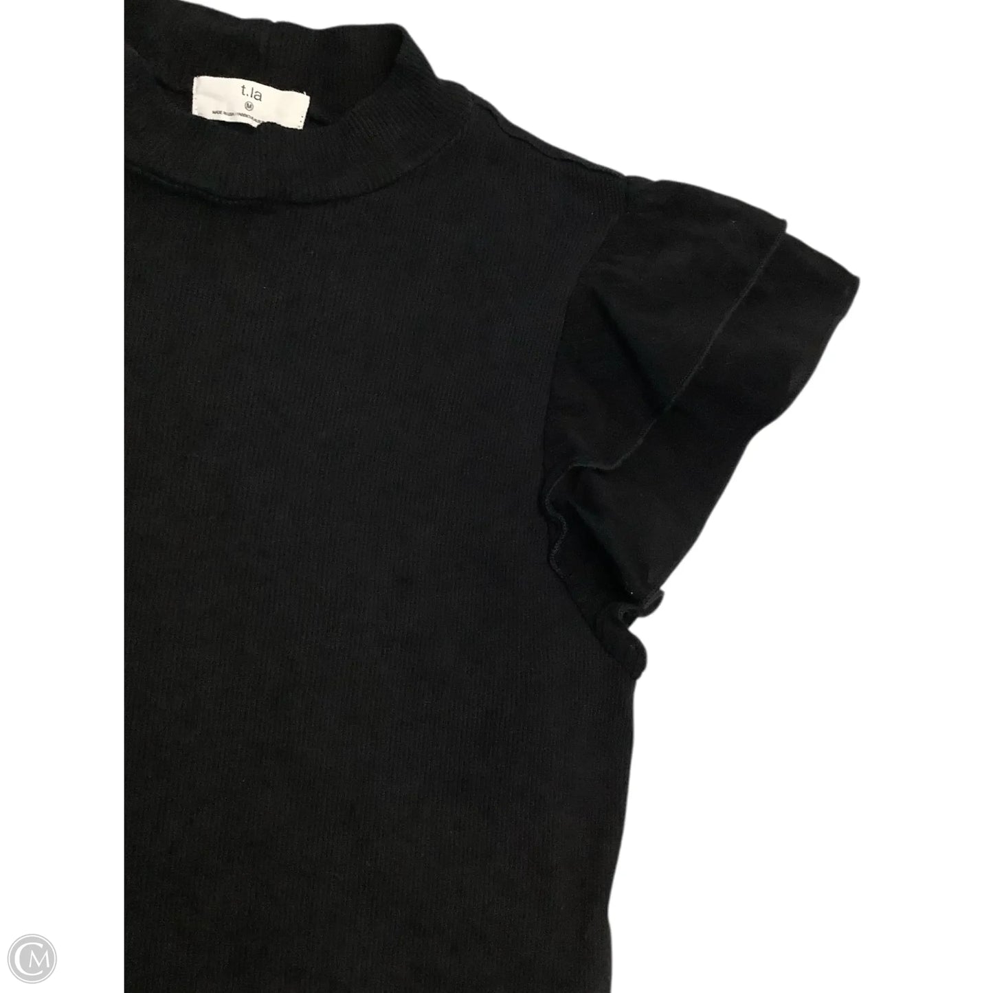 Top Short Sleeve Basic By T.la In Black, Size: M