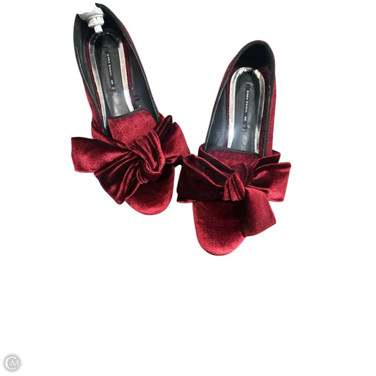 Shoes Flats By Zara Basic In Red, Size: 7