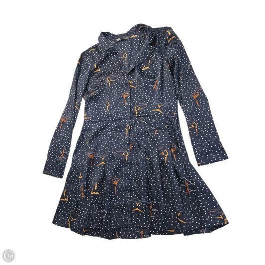 Dress Casual Midi By Zara In Blue, Size: S