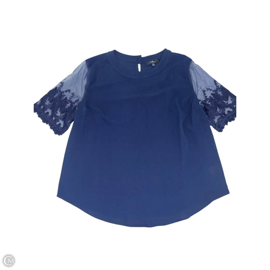 Top Short Sleeve Basic By Lulus In Navy, Size: Xl