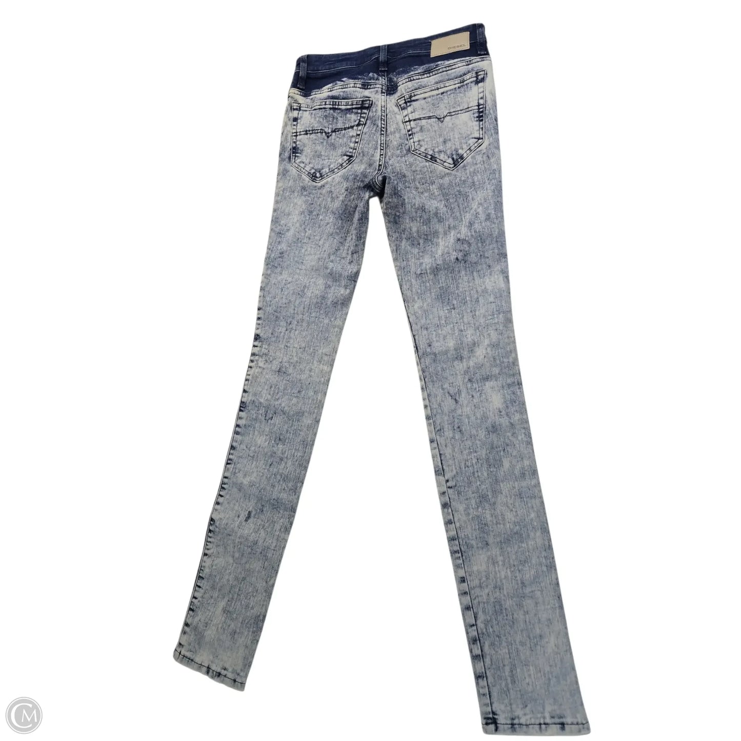 Jeans Skinny By Diesel In Blue, Size: 4