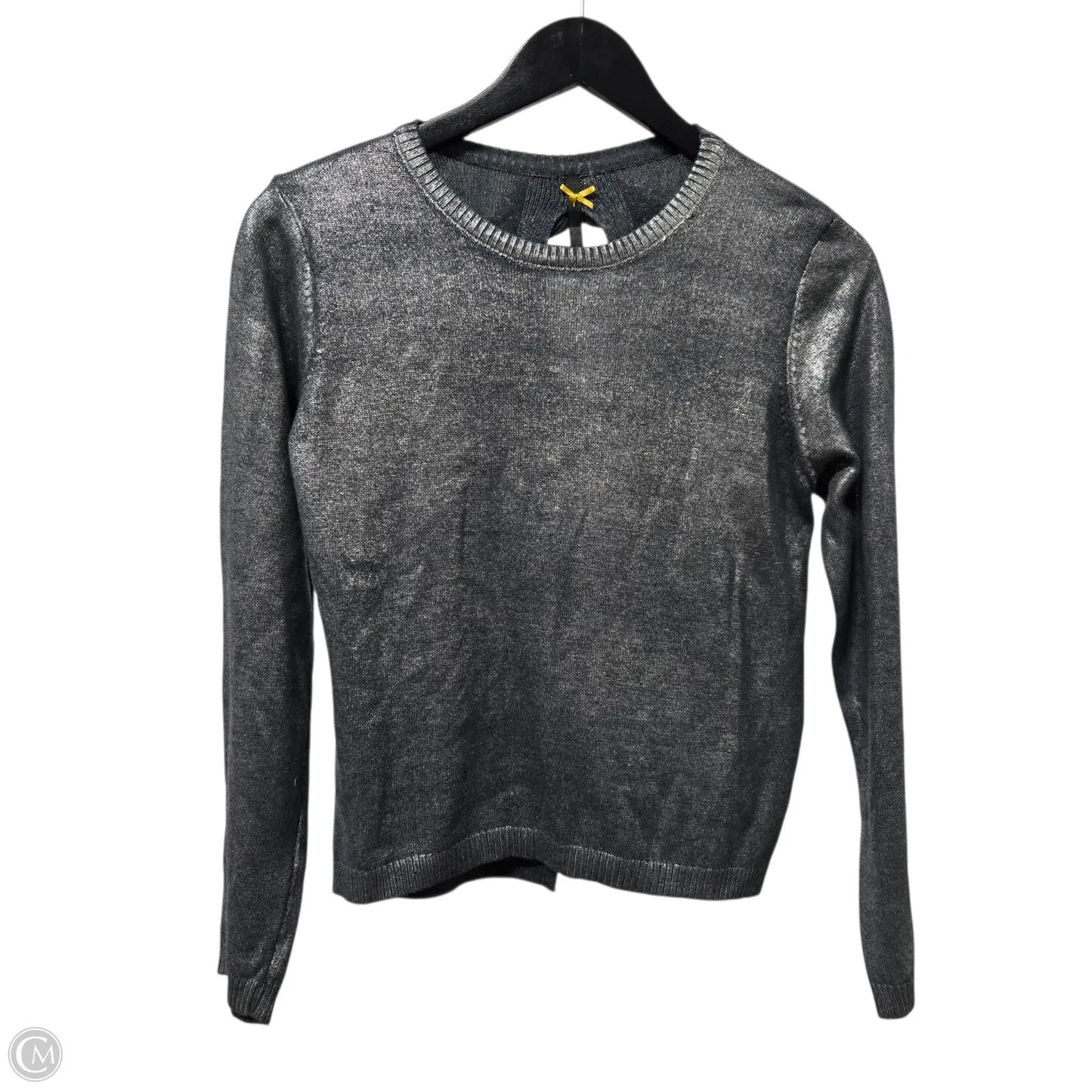 Top Long Sleeve Basic By Clothes Mentor In Silver, Size: S