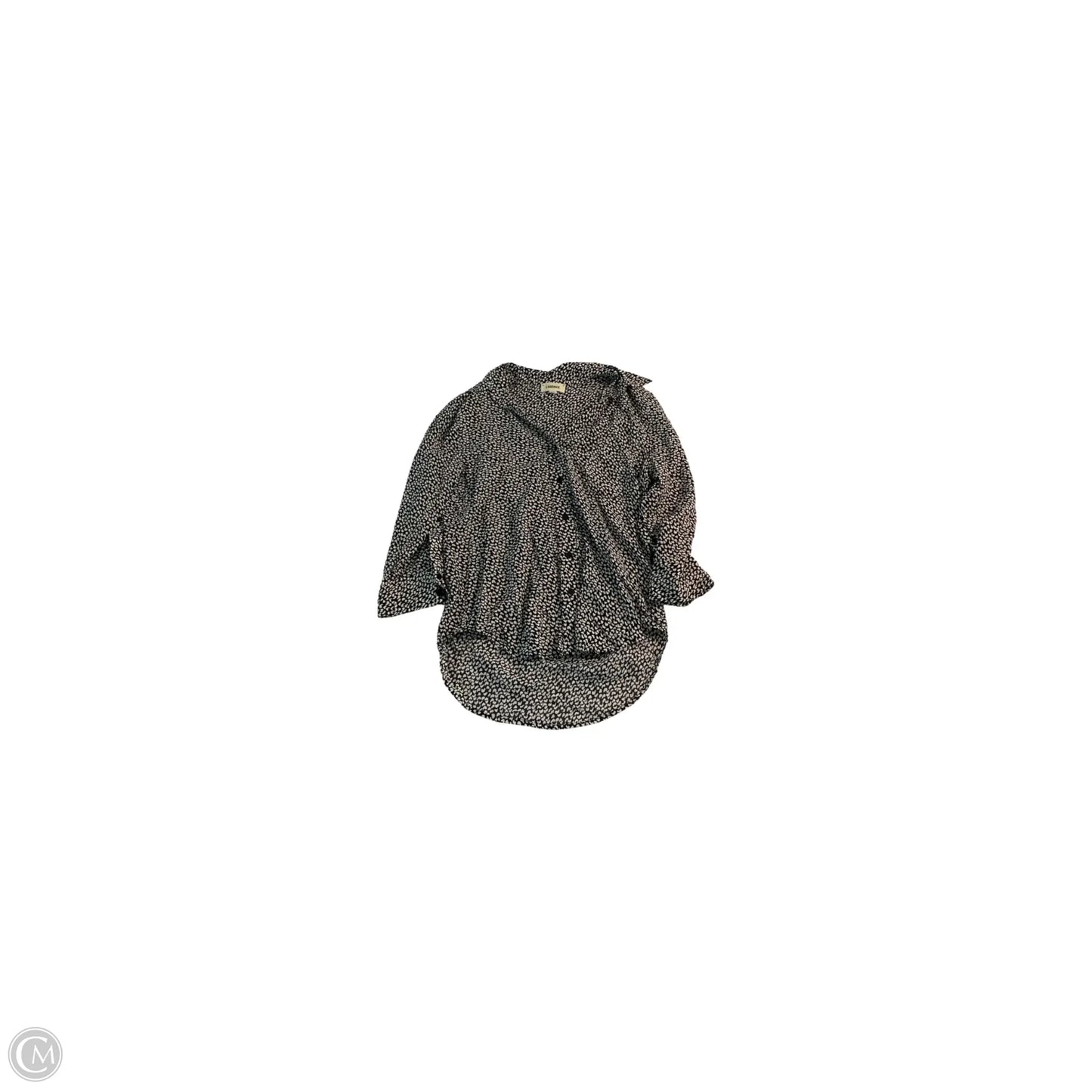 Top Long Sleeve Basic By Clothes Mentor In Black & White, Size: Xs