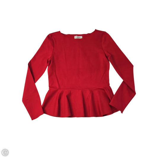 Top Long Sleeve Designer By Jason Wu In Red, Size: S