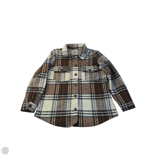 Jacket Shirt By Lascana In Plaid Pattern, Size: 8