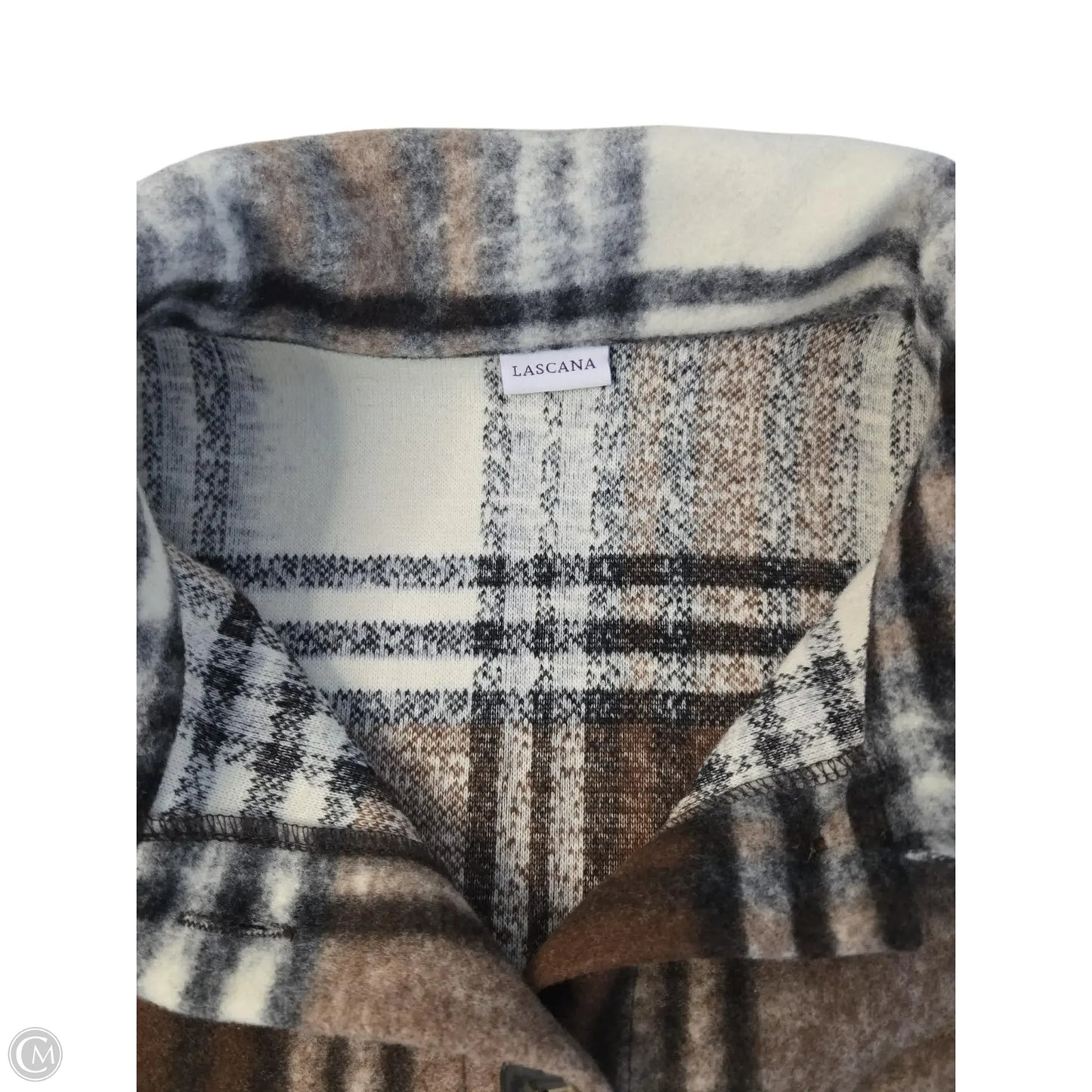 Jacket Shirt By Lascana In Plaid Pattern, Size: 8