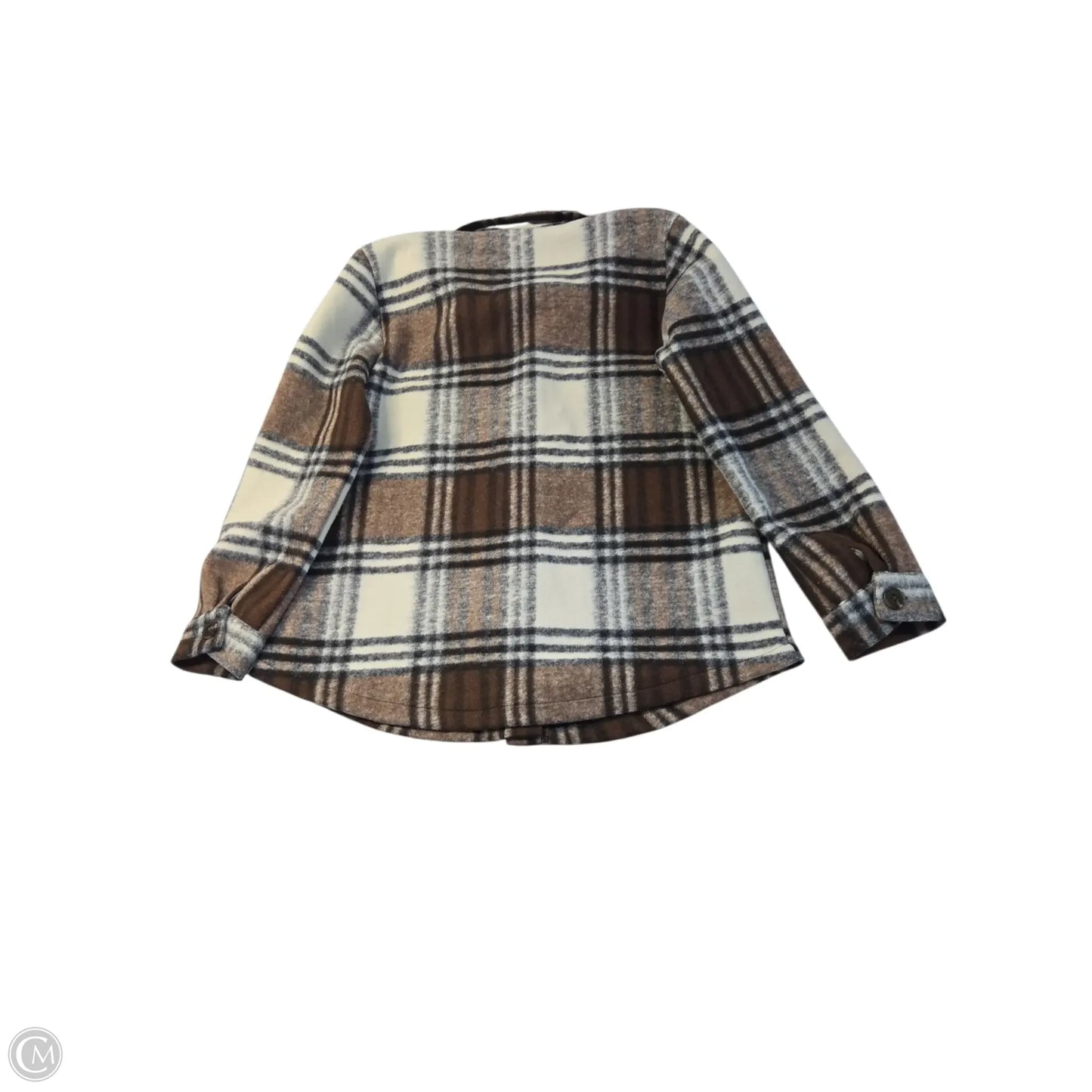 Jacket Shirt By Lascana In Plaid Pattern, Size: 8