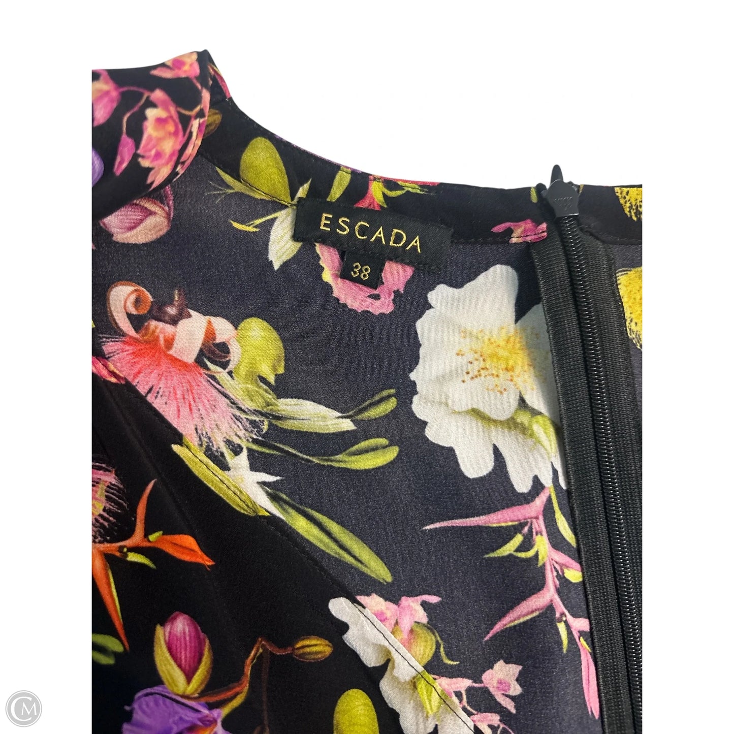 Top Long Sleeve Designer By Escada In Floral Print, Size: S