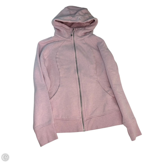 Athletic Jacket By Lululemon In Pink, Size: 12