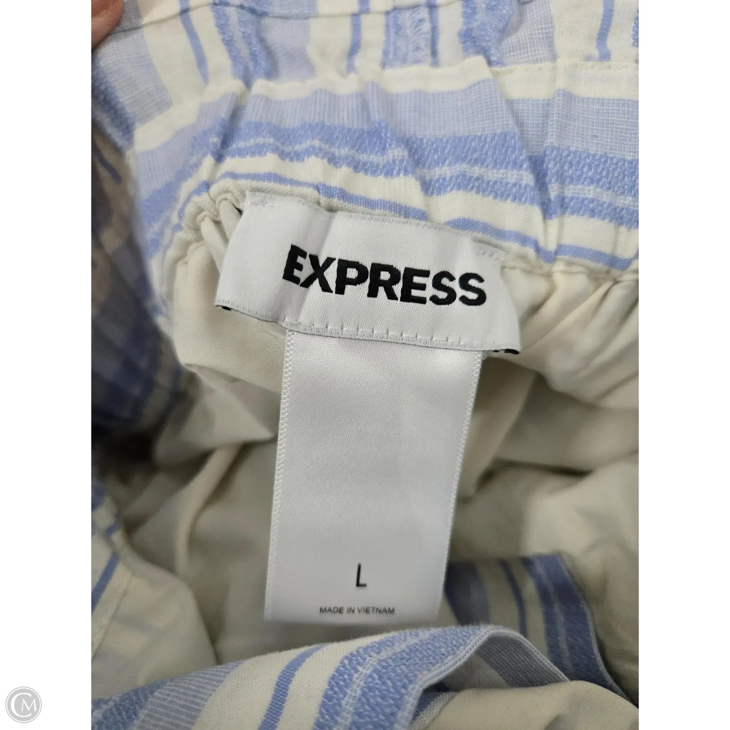 Shorts By Express In Blue & White, Size: L