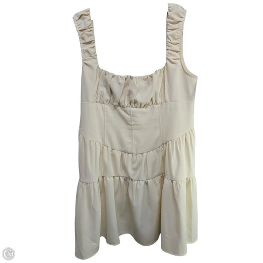 Dress Casual Midi By Pretty Little Thing In Cream, Size: 14