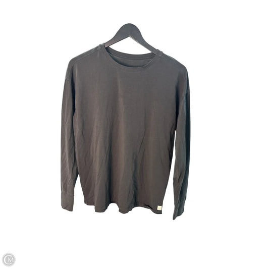 Athletic Top Long Sleeve Collar By Vuori In Grey, Size: S