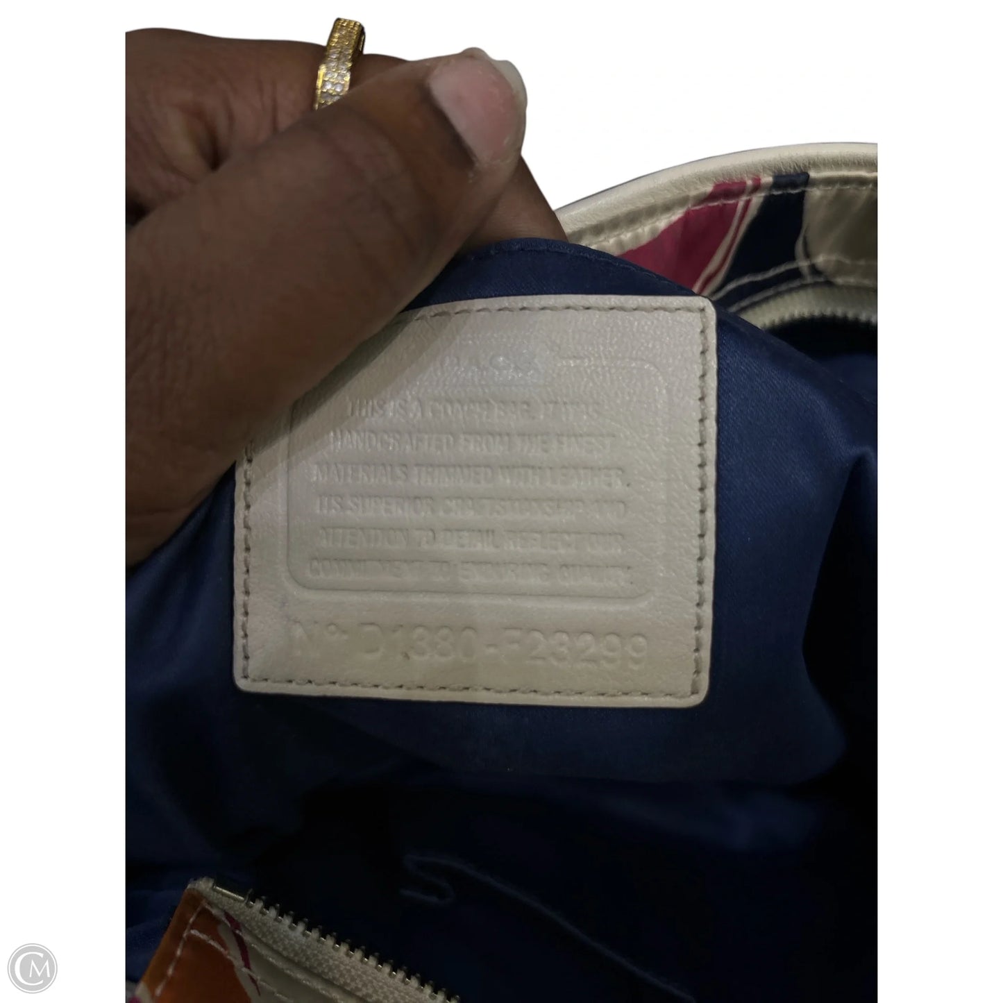 Handbag Designer By Coach, Size: Large