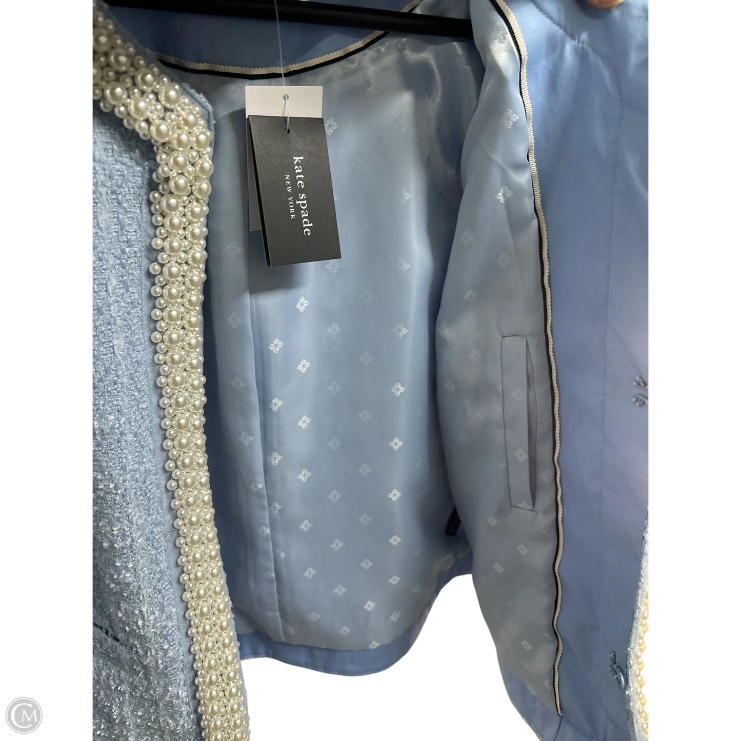 Blazer Designer By Kate Spade In Blue, Size: 10