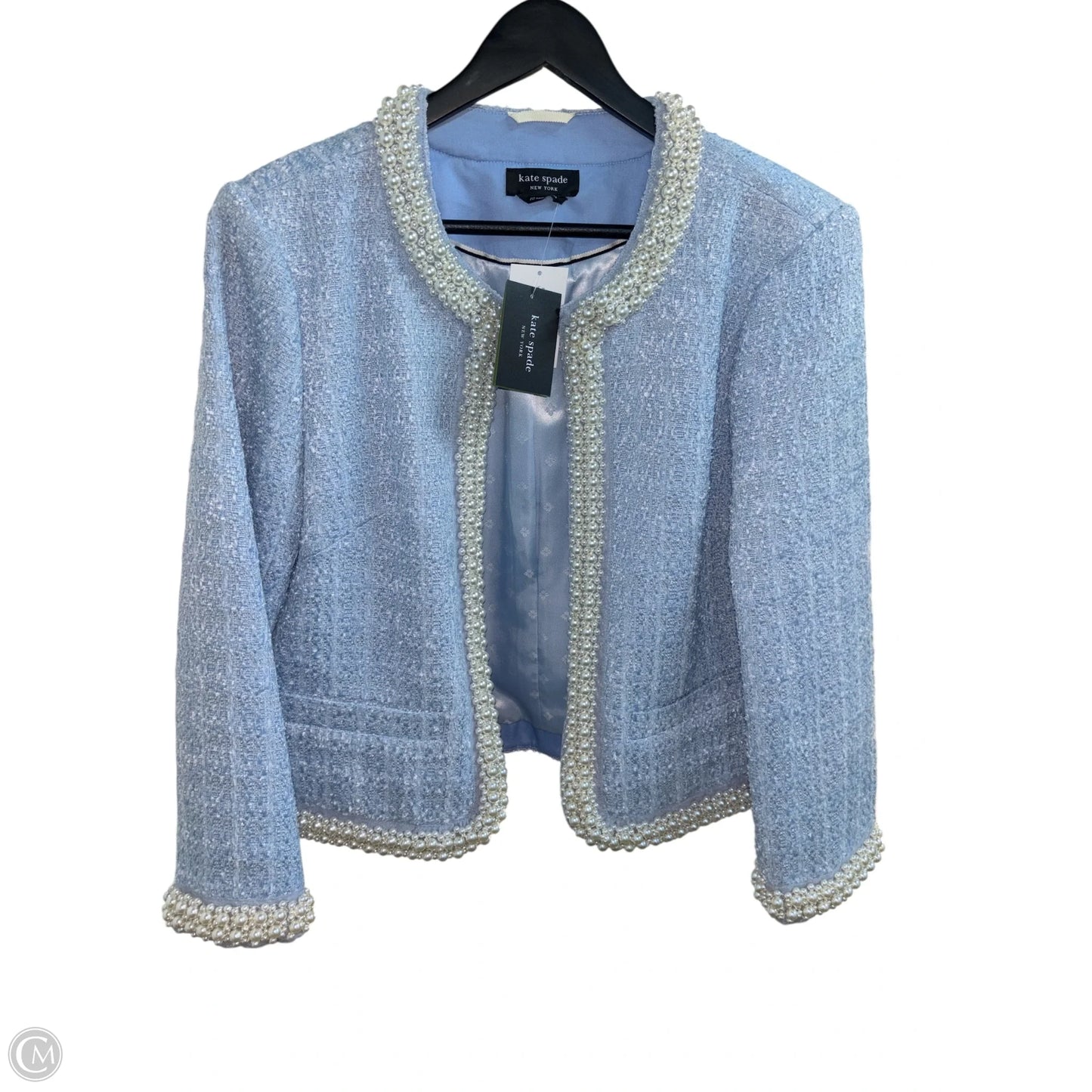 Blazer Designer By Kate Spade In Blue, Size: 10