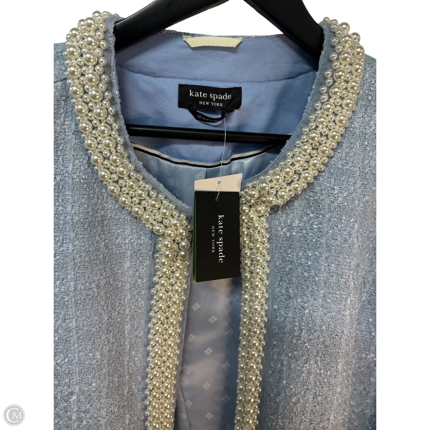 Blazer Designer By Kate Spade In Blue, Size: 10