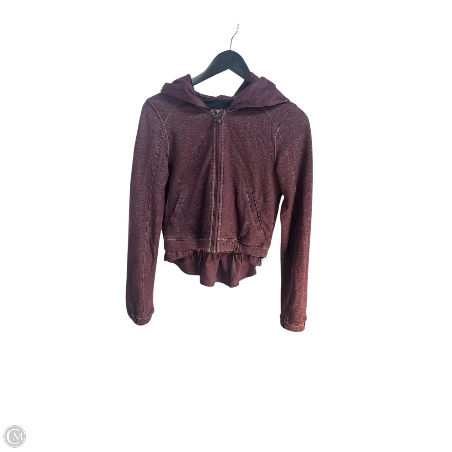Athletic Jacket By Lululemon In Maroon, Size: 4