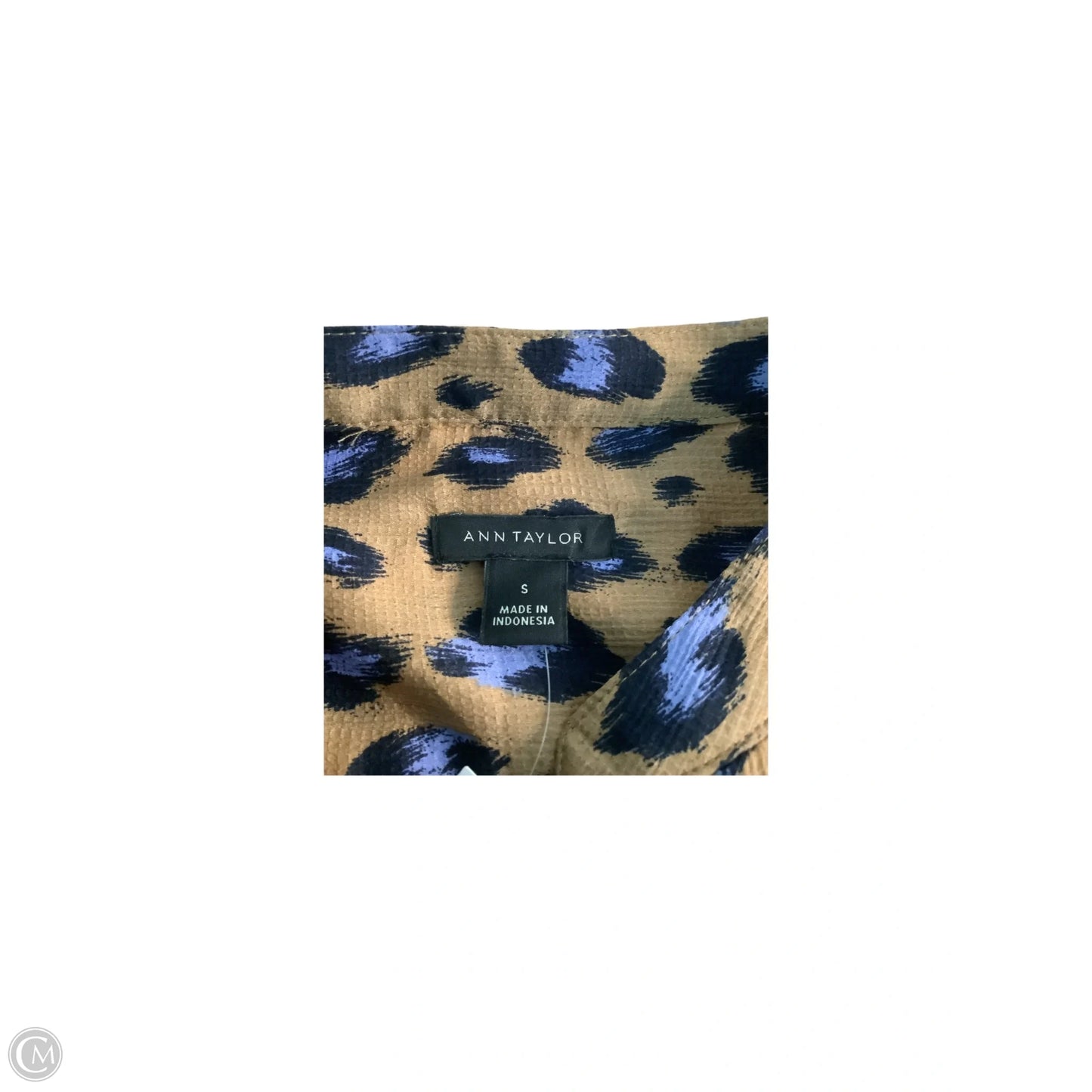 Top Long Sleeve Basic By Ann Taylor In Blue & Gold, Size: S