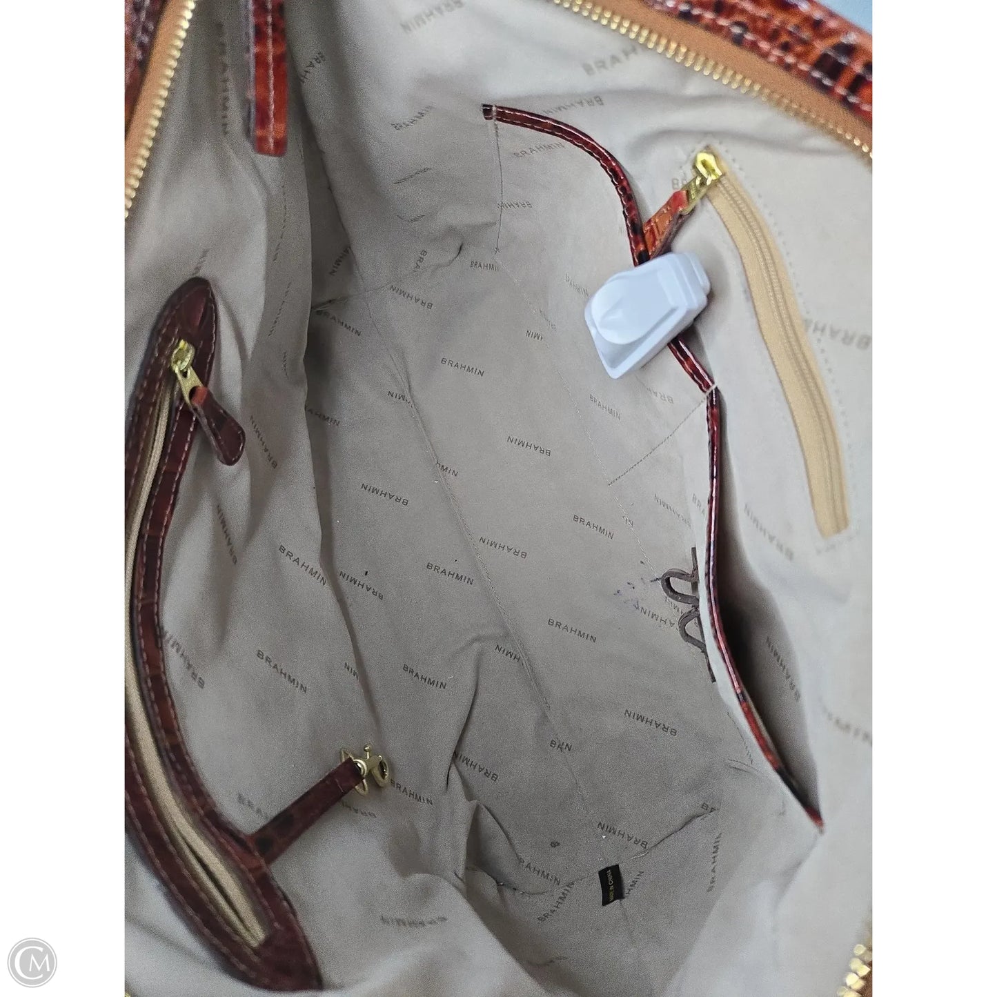 Handbag Designer By Brahmin, Size: Large