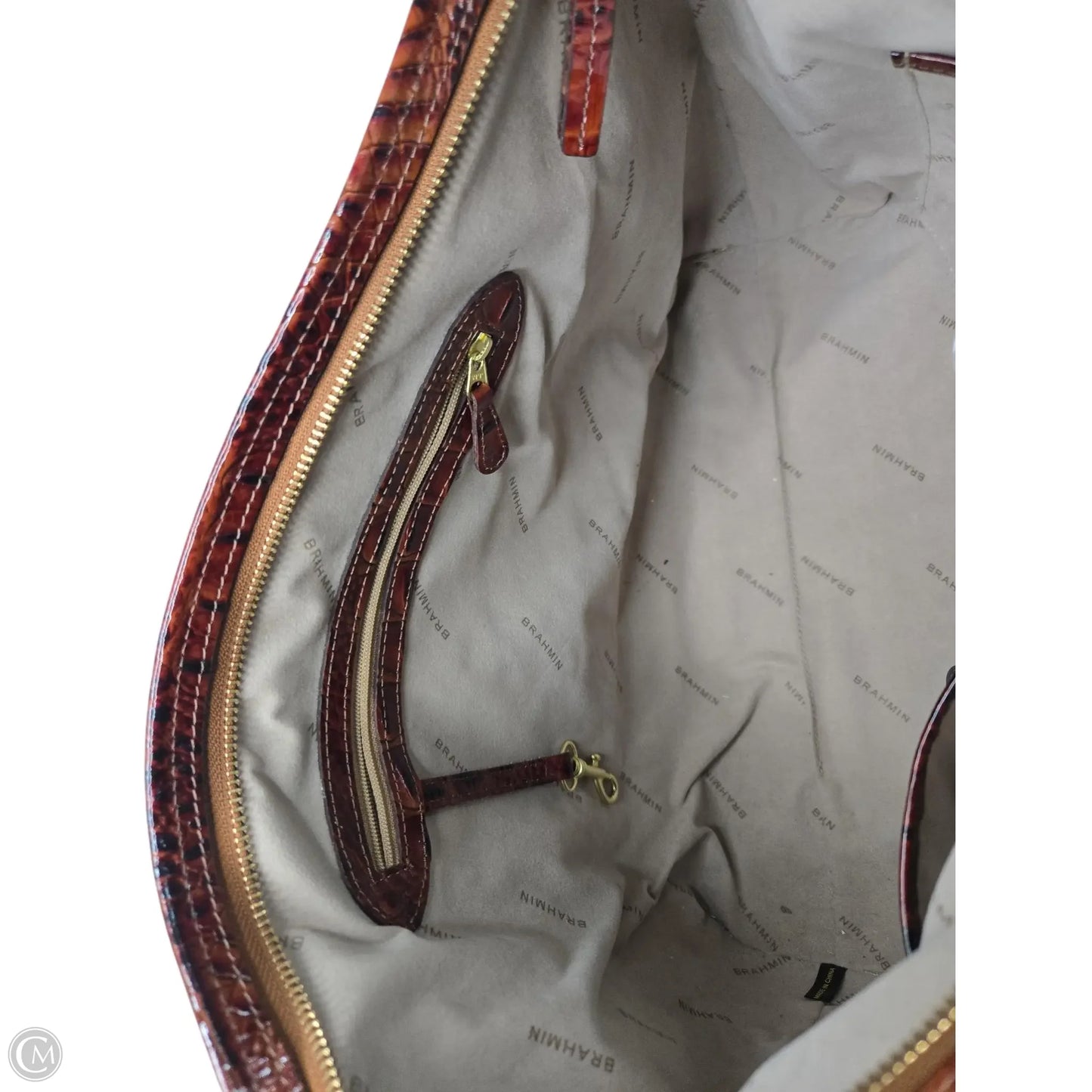 Handbag Designer By Brahmin, Size: Large