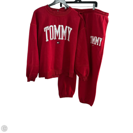 Pants Set 2pc By Tommy Hilfiger In Red, Size: Xxl