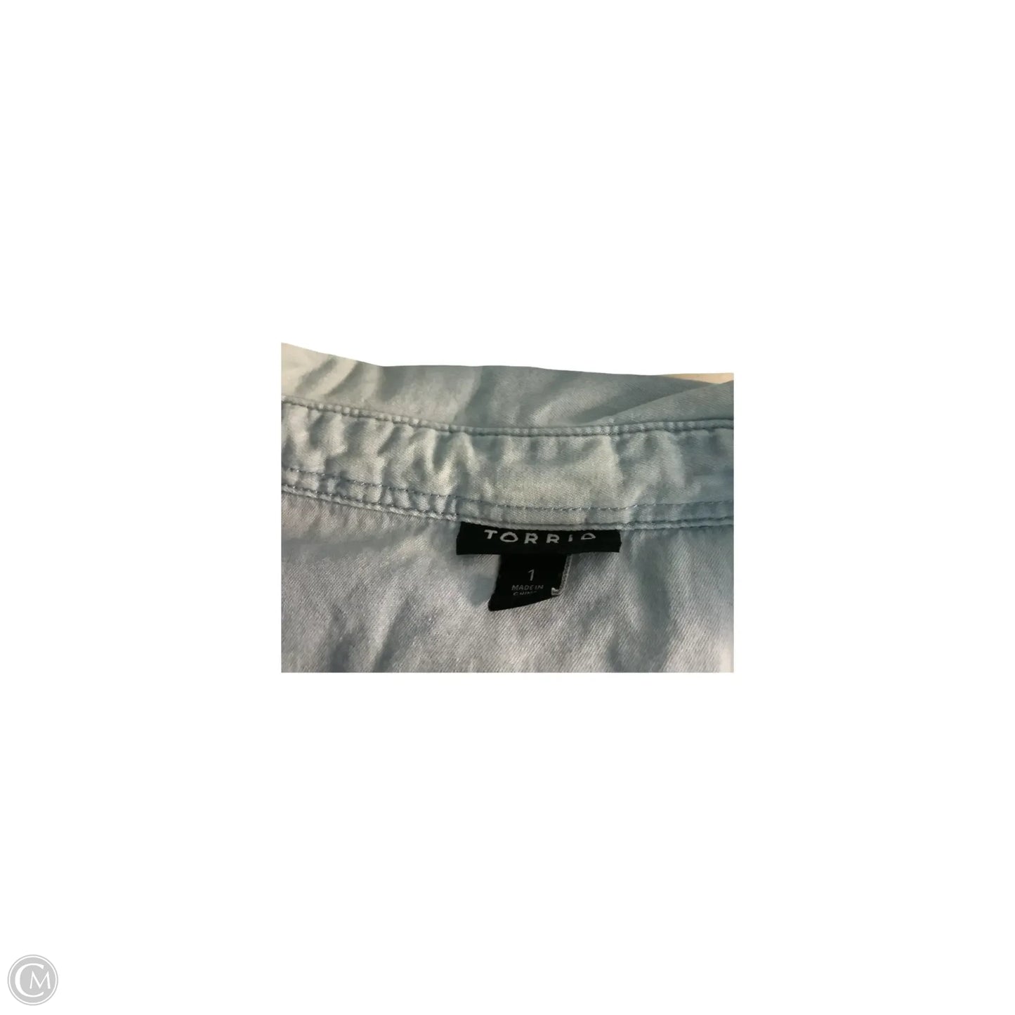 Top Long Sleeve Basic By Torrid In Blue, Size: 1x