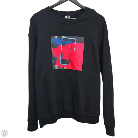 Sweatshirt Crewneck By Uniqlo In Black, Size: M