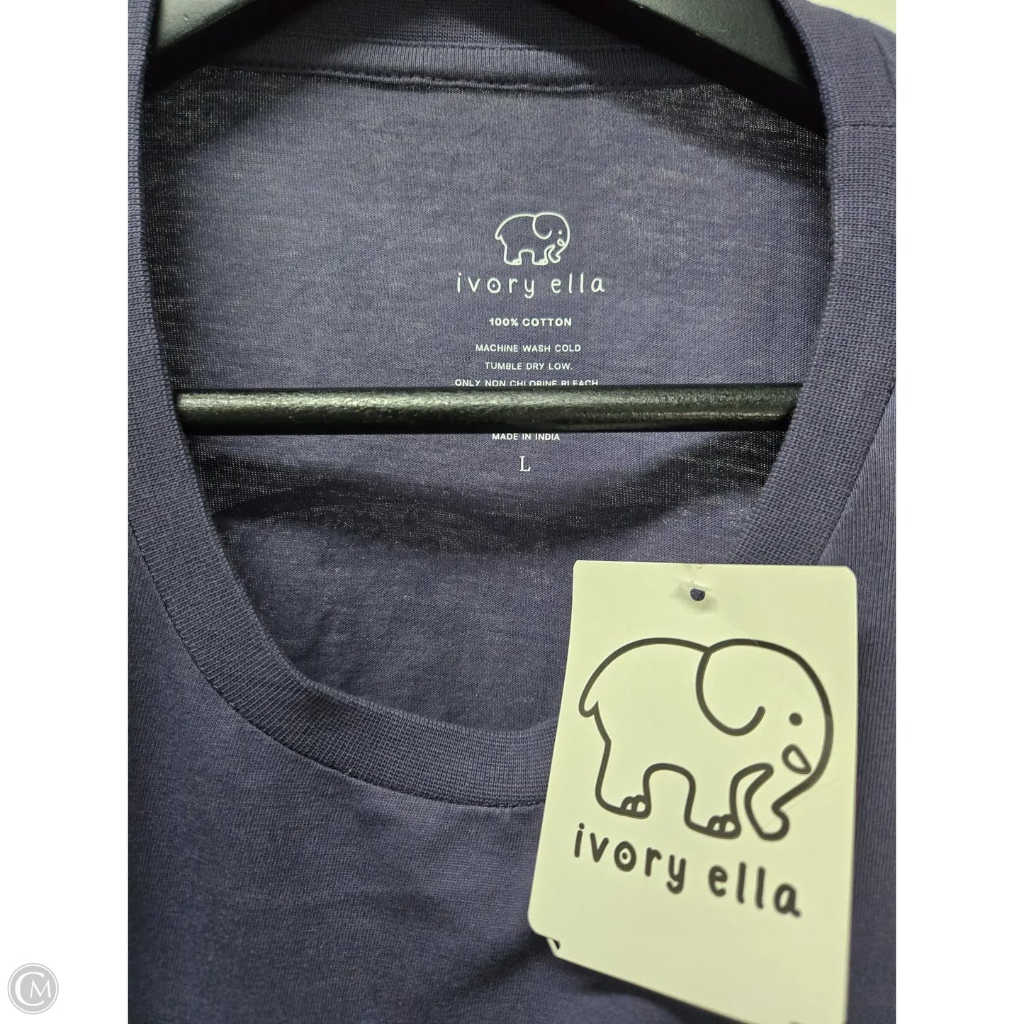 Top Long Sleeve Basic By Ivory Ella In Blue, Size: L