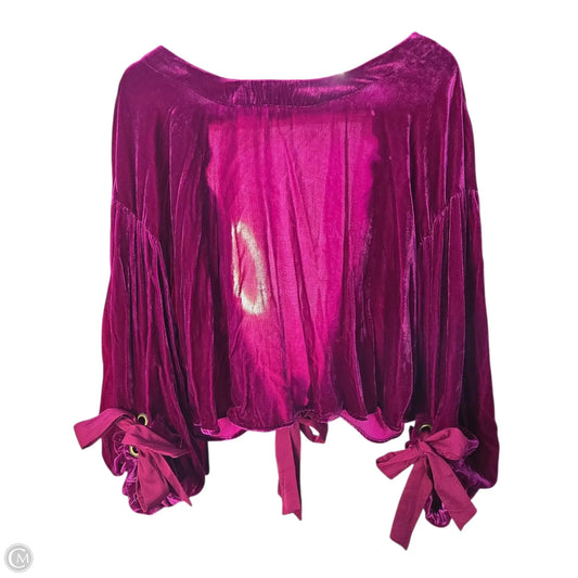 Top Long Sleeve Basic By Free People In Purple, Size: L