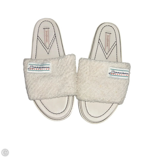 Sandals Flats By Clothes Mentor In White, Size: 10