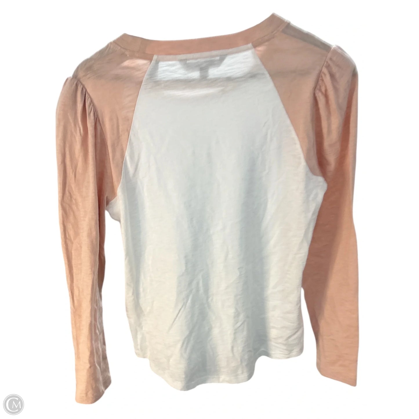 Top Long Sleeve Basic By Veronica Beard In Pink & White, Size: M