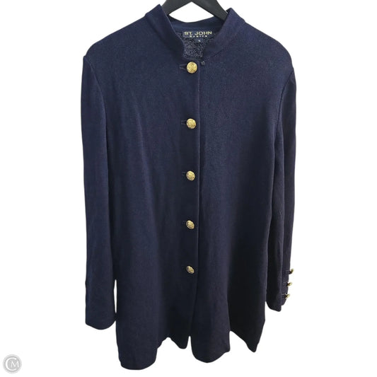 Blazer Luxury Designer By St John Collection In Navy, Size: 16
