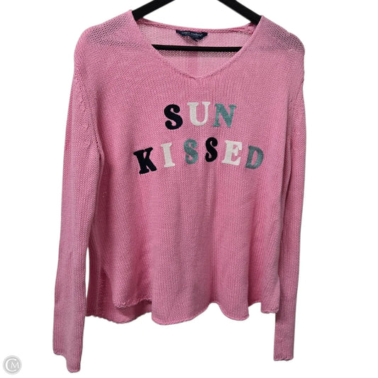 Sweater By Simply Southern In Pink, Size: L