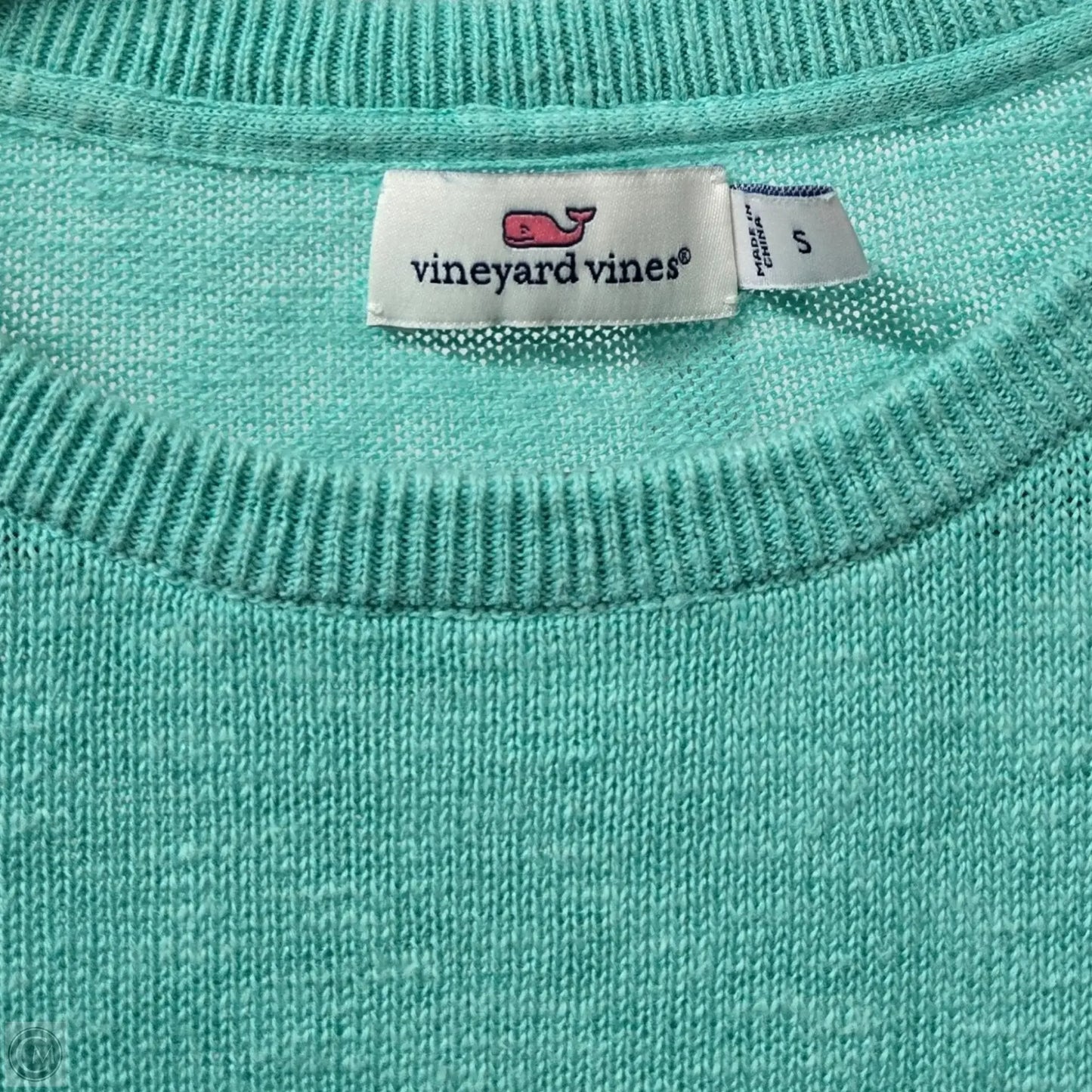 Top Long Sleeve Basic By Vineyard Vines In Green, Size: S