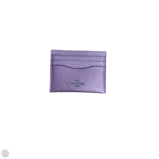 Id/card Holder Designer By Coach, Size: Small