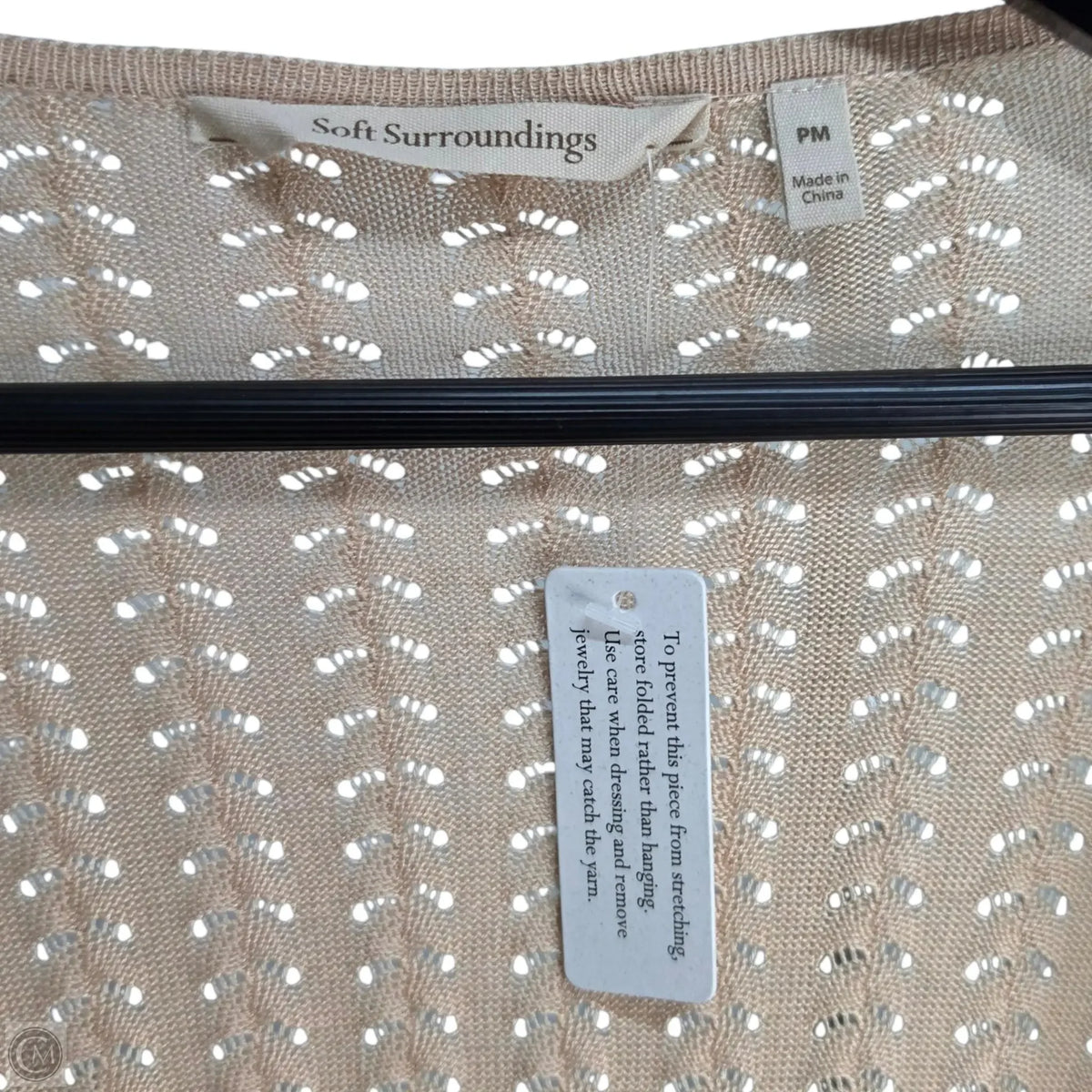 Top Long Sleeve Basic By Soft Surroundings In TAN, Size: S